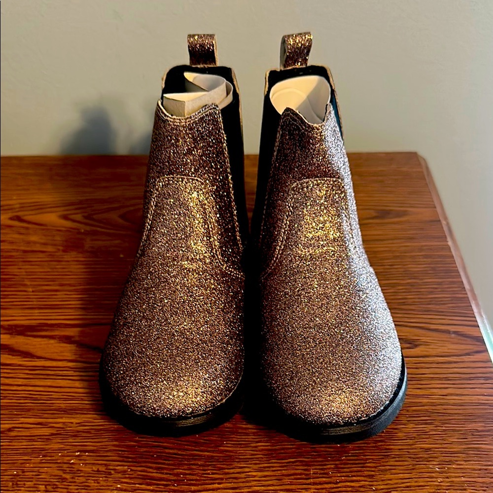 Old Soles Silver Ankle Boots with Elastic Panels